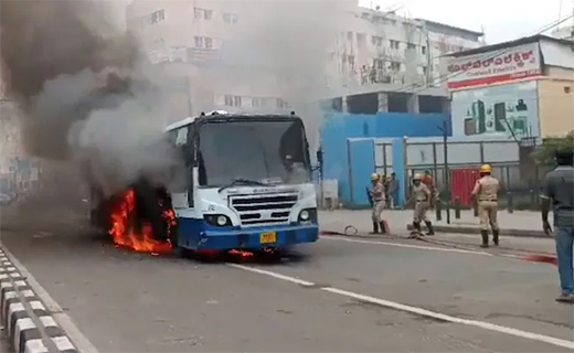 Bus fire 